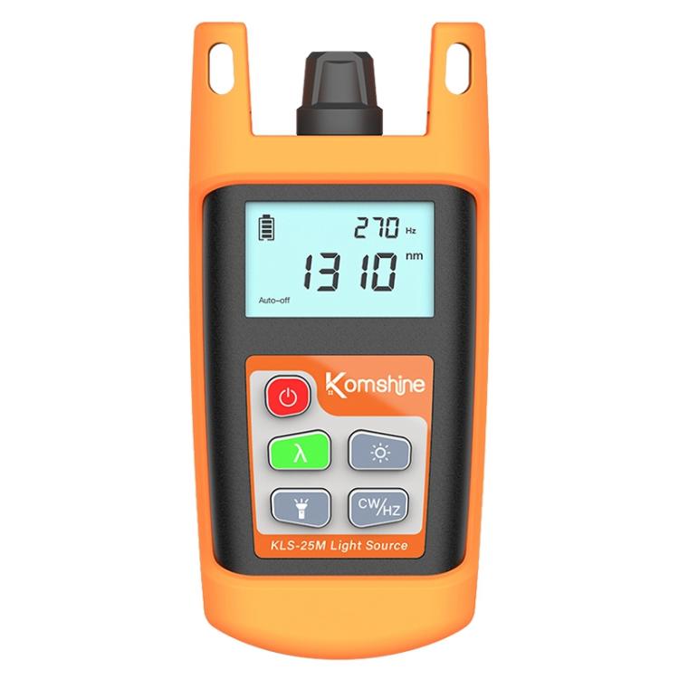 Двухволновой портативный тестер оптоволоконных линий Komshine KLS-25m