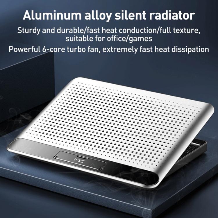 NUOXI Q5A 6 ātrumu regulējams 6 kodolu liels ventilatora dzesēšanas paliktnis