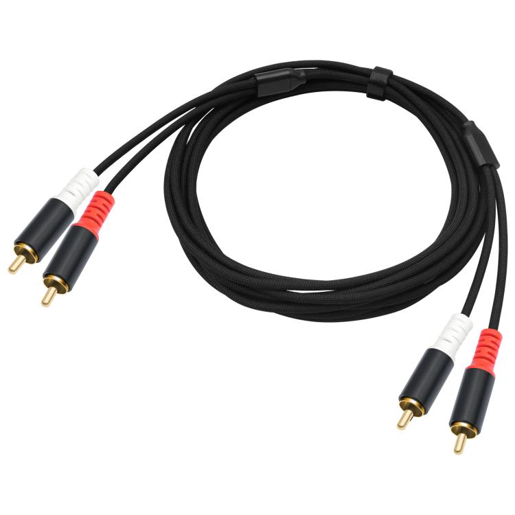 2 RCA vīriešu un 2 RCA vīriešu audio kabelis