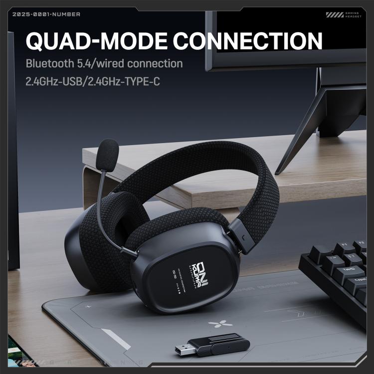 ONIKUMA GT839 Bluetooth 5.4 2.4G vadu e-sporta spēļu austiņas