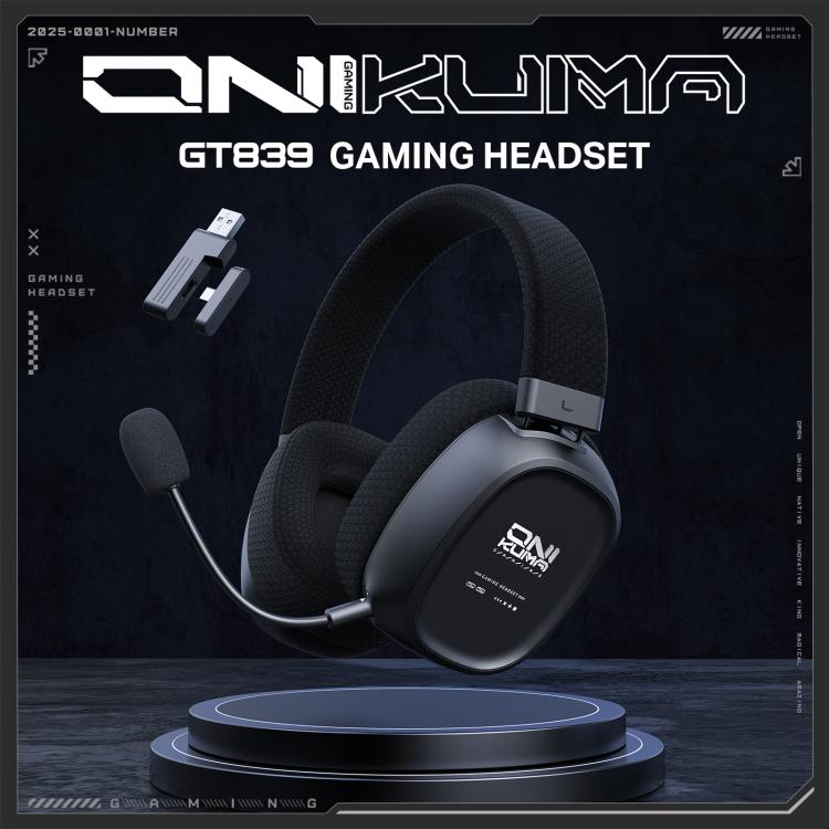 ONIKUMA GT839 Bluetooth 5.4 2.4G vadu e-sporta spēļu austiņas