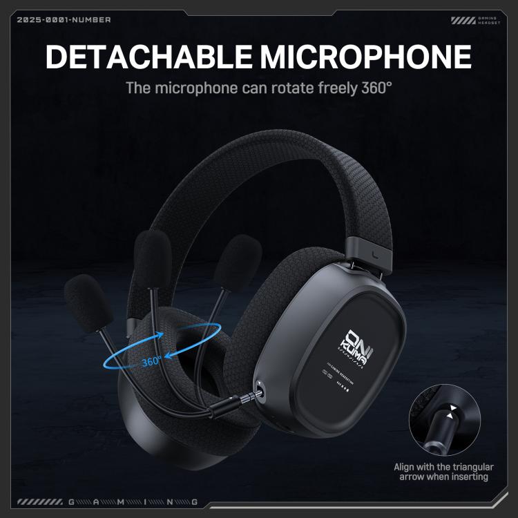 ONIKUMA GT839 Bluetooth 5.4 2.4G vadu e-sporta spēļu austiņas