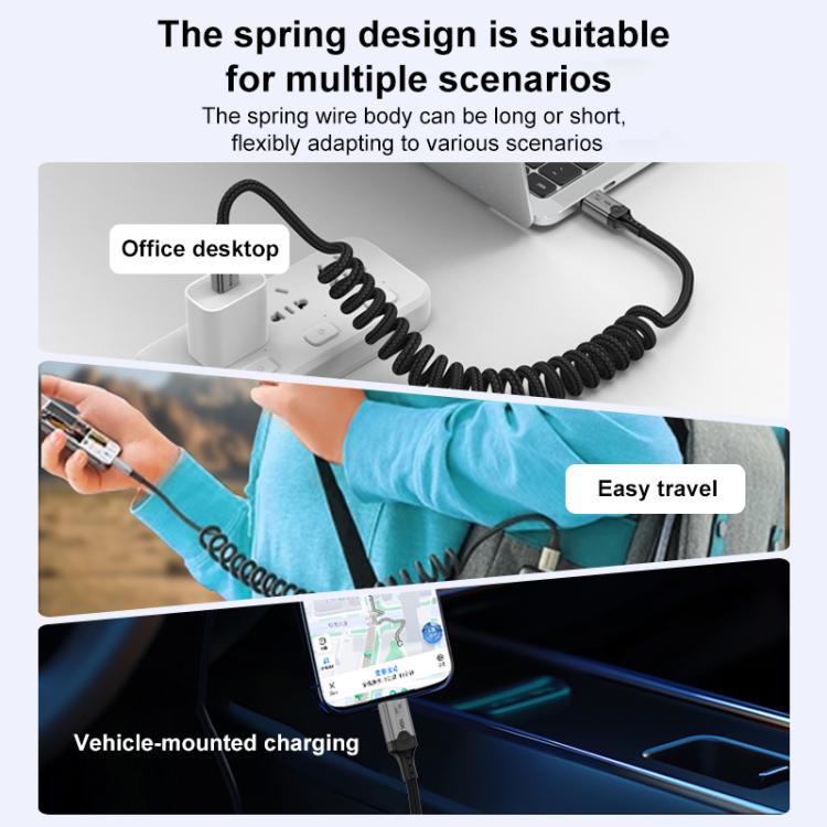 DOONJIEY DJUSB510GR 80Gbps Type-C 16K HD Projection Spring Conversion Cable