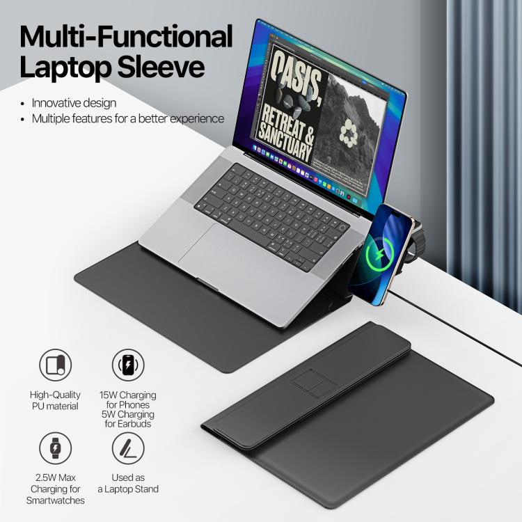 Многофункциональный чехол для ноутбука DUX DUCIS AirQ Series с функцией беспроводной зарядки