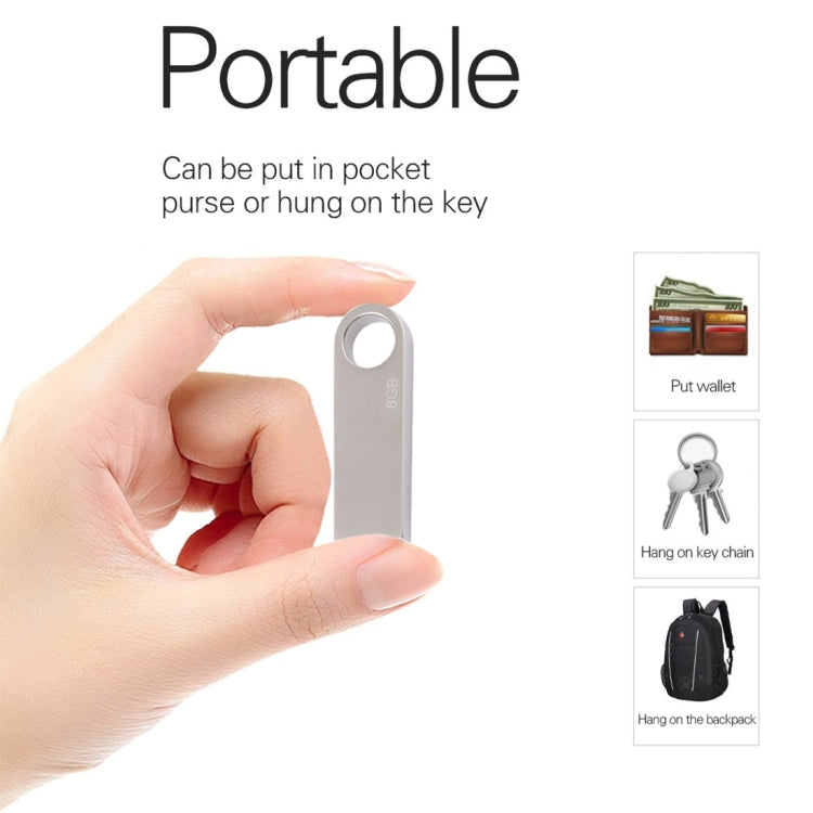 Металлический USB 2.0 флеш-диск 8 ГБ