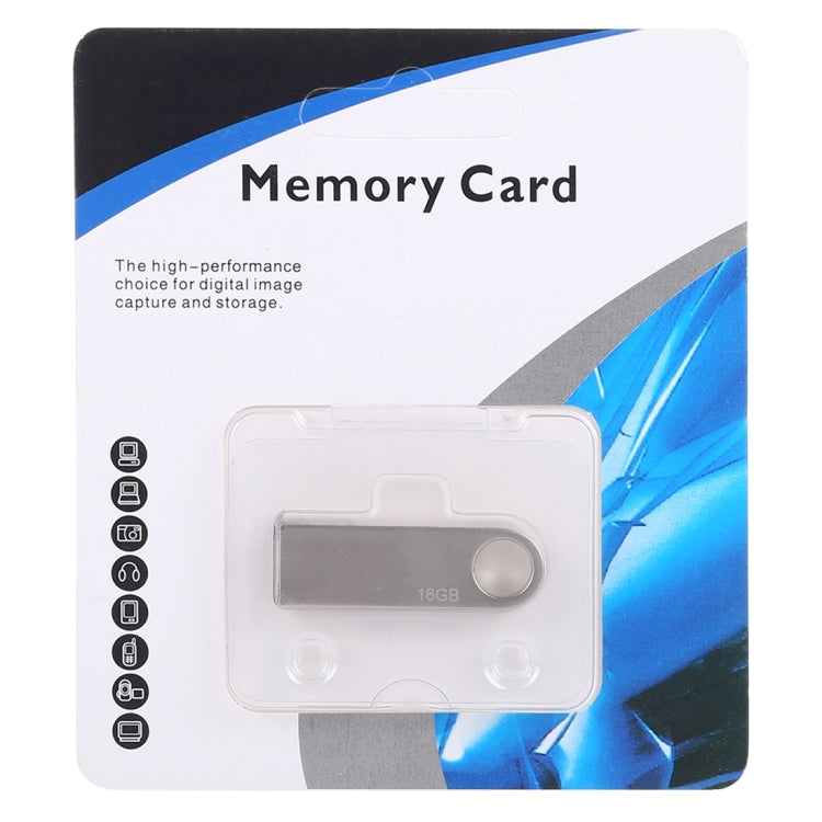 Металлический флеш-диск USB 2.0 на 16 ГБ