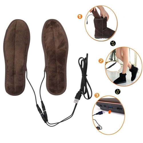 USB Electric Powered Heated Insoles Keep Feet Warm Pad with USB Cable, Size: 43-44 yard
