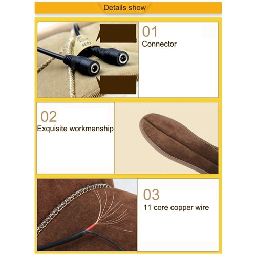 USB Electric Powered Heated Insoles Keep Feet Warm Pad with USB Cable, Size: 245-250mm