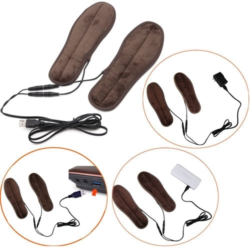 USB Electric Powered Heated Insoles Keep Feet Warm Pad with USB Cable, Size: 245-250mm