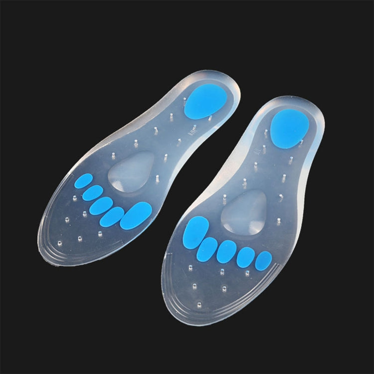 1 Pair Transparent Cushioning Silica Gel Insoles Size: 35-37yards