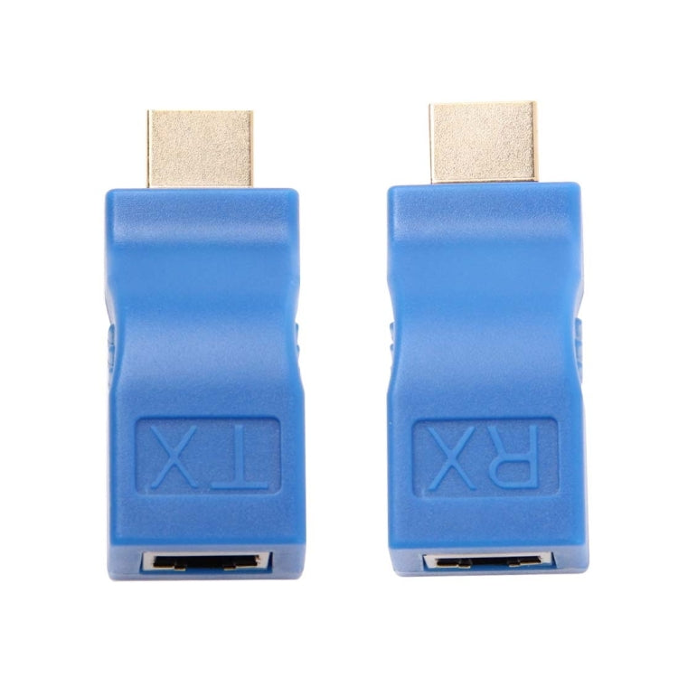 Удлинительный адаптер HDMI - RJ45 (приемник и передатчик) по кабелю Cat-5e/6, дальность передачи: 30 м
