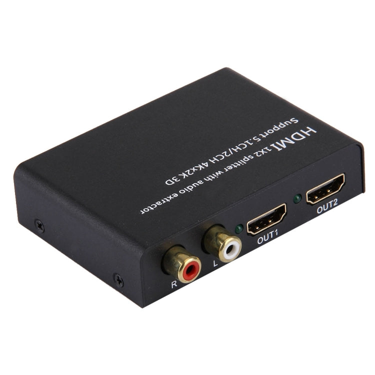 Разветвитель HDMI 1x2 с аудиоэкстрактором, поддержка 5.1CH / 2CH, 4Kx2K, 3D