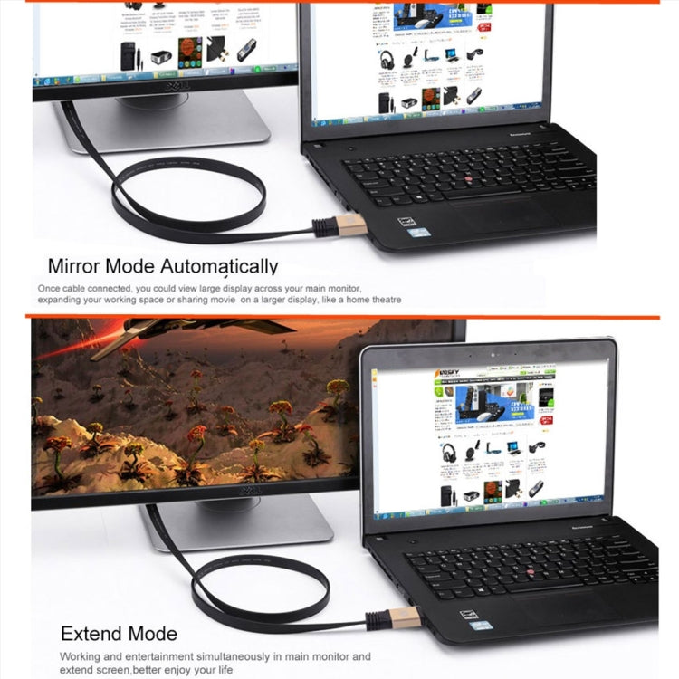 1 м HDMI 2.0 (4K) 30AWG высокоскоростной 18 Гбит/с позолоченный плоский кабель HDMI-HDMI-штекер