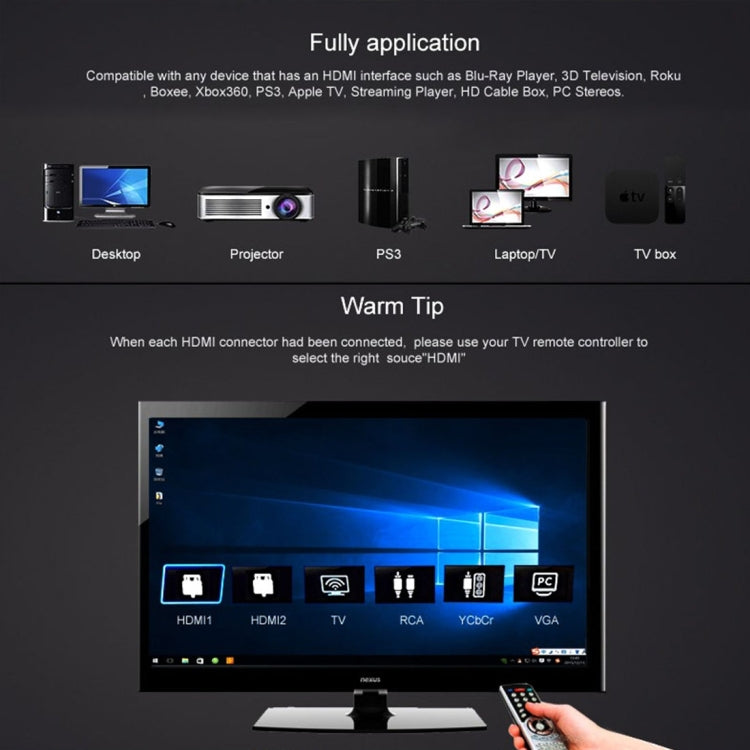 1 м HDMI 2.0 (4K) 30AWG высокоскоростной 18 Гбит/с позолоченный плоский кабель HDMI-HDMI-штекер