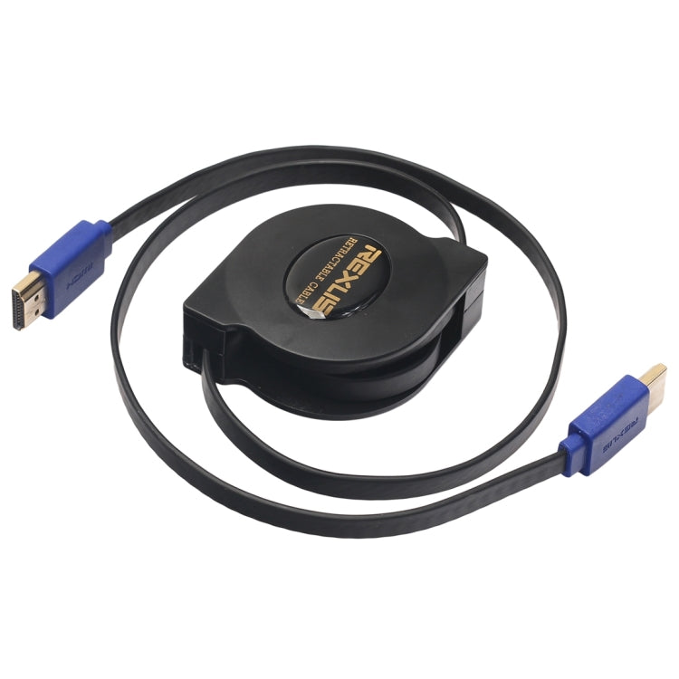 1,8-метровый плоский выдвижной кабель HDMI 1.4 (1080P) с позолоченными разъемами HDMI-штекер - HDMI-штекер
