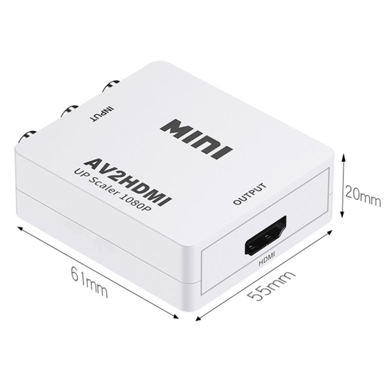 HOWEI HW-2105 Mini AV CVBS/L+R аудио-адаптер в HDMI, поддержка масштабирования 1080P