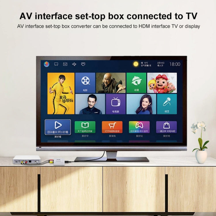 HOWEI HW-2105 Mini AV CVBS/L+R аудио-адаптер в HDMI, поддержка масштабирования 1080P