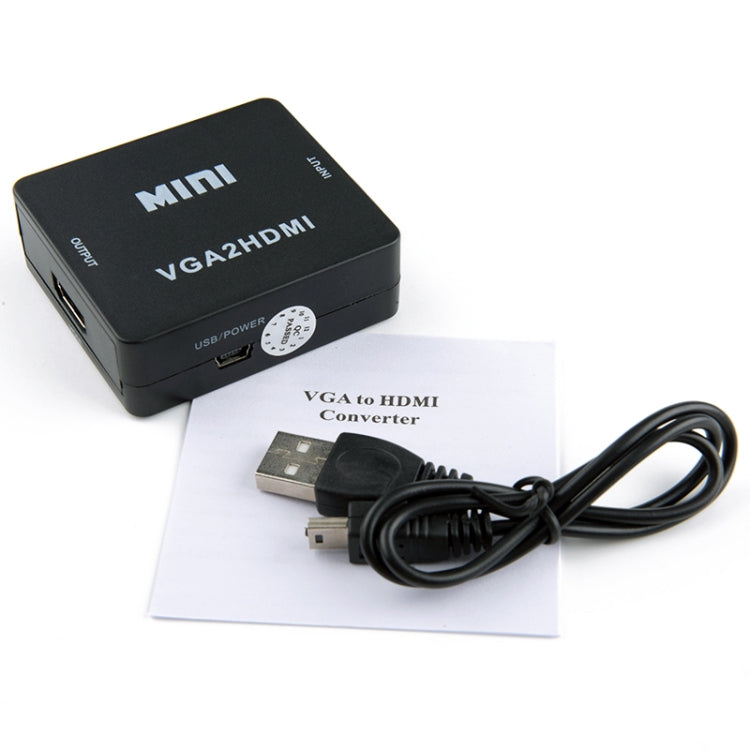 HOWEI HW-2107 HD 1080P Mini VGA - HDMI Scaler Box Аудио Видео Цифровой Преобразователь