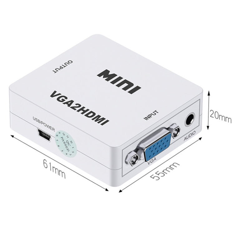 HOWEI HW-2107 HD 1080P Mini VGA - HDMI Scaler Box Аудио Видео Цифровой Преобразователь