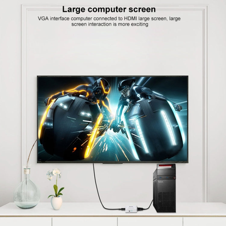 HOWEI HW-2107 HD 1080P Mini VGA - HDMI Scaler Box Аудио Видео Цифровой Преобразователь