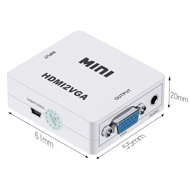 Видео-аудио-конвертер HOWEI HW-2109 Mini HDMI в VGA
