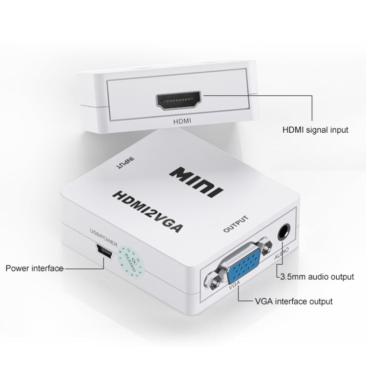 Видео-аудио-конвертер HOWEI HW-2109 Mini HDMI в VGA