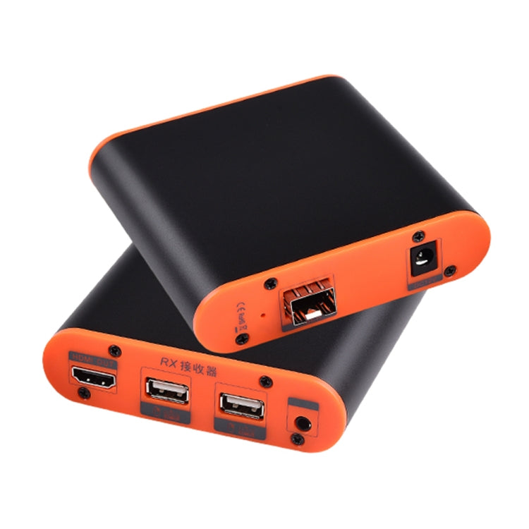 Удлинитель HDMI OPT882-KVM (приемник и передатчик), оптоволоконный удлинитель с портом USB и функцией KVM, дальность передачи: 20 км