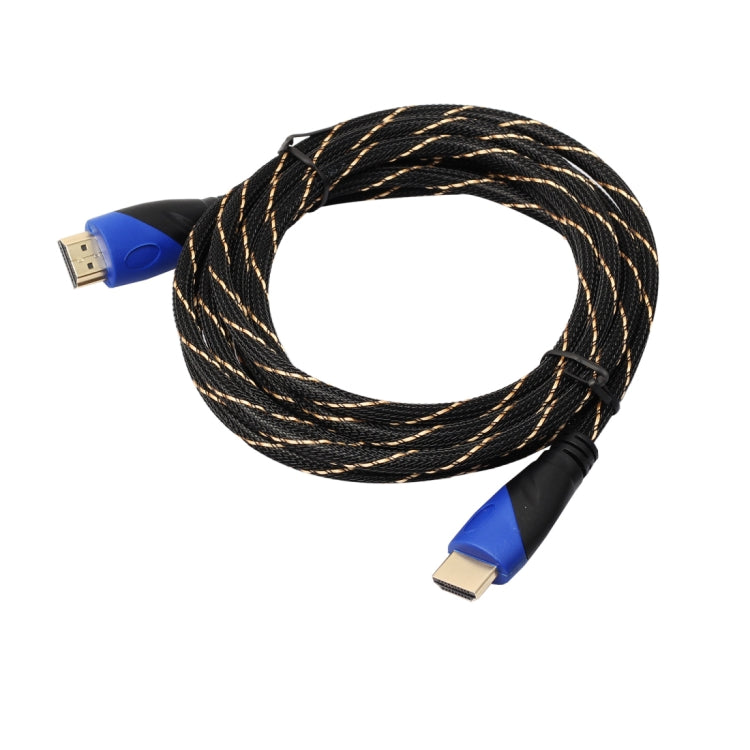 Кабель-адаптер HDMI 1.4 версии 1080P плетеный, сине-черный, с разъемом HDMI-штекер - HDMI-штекер, аудио- и видеоразъем, 3 м