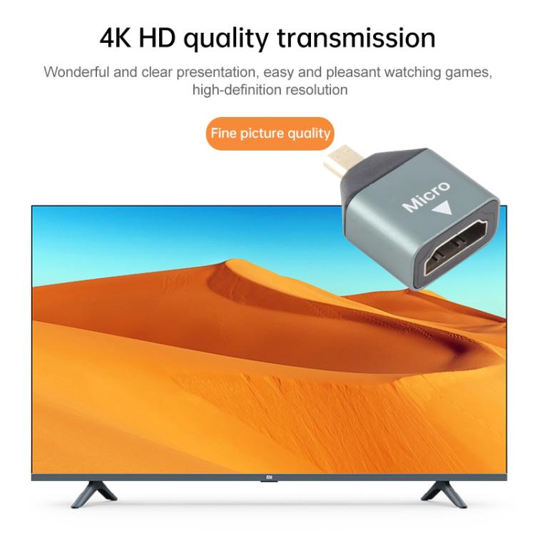 Позолоченный адаптер Micro HDMI «папа» – HDMI «мама»