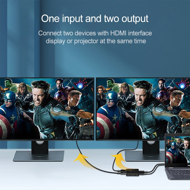 1x2 Mini HDMI-усилитель-разветвитель, поддержка 3D и 4K x 2K