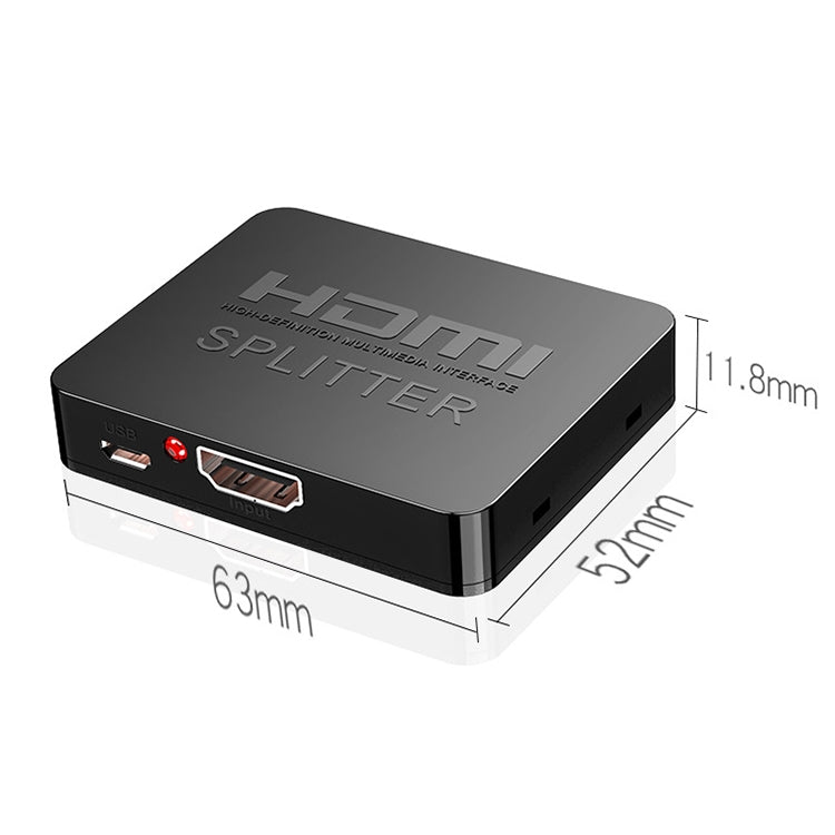 1x2 Mini HDMI-усилитель-разветвитель, поддержка 3D и 4K x 2K