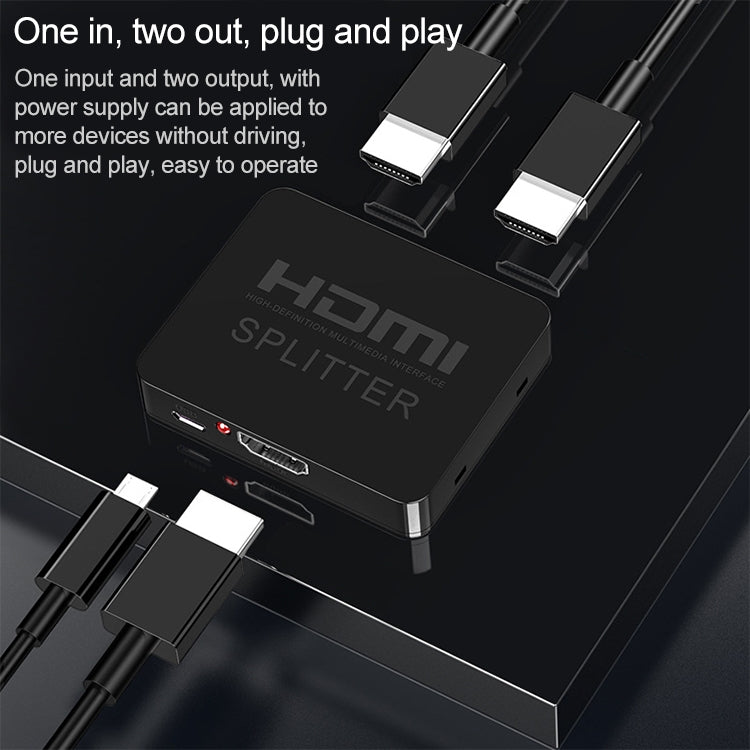 1x2 Mini HDMI-усилитель-разветвитель, поддержка 3D и 4K x 2K