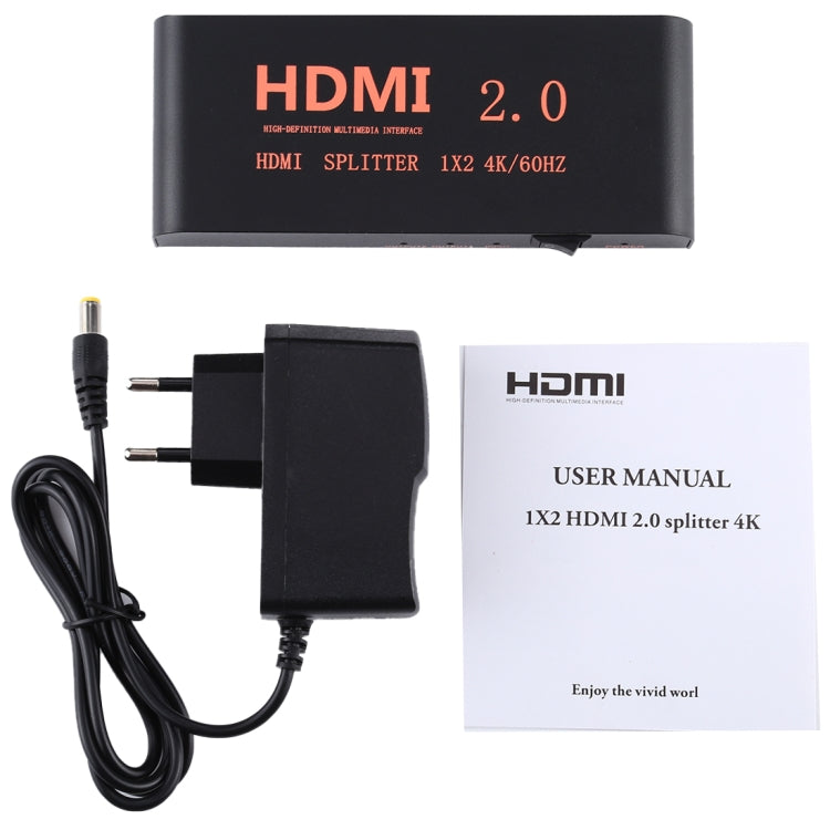 Разветвитель HDMI 2.0 4K/60 Гц CY-041 1X2, вилка ЕС