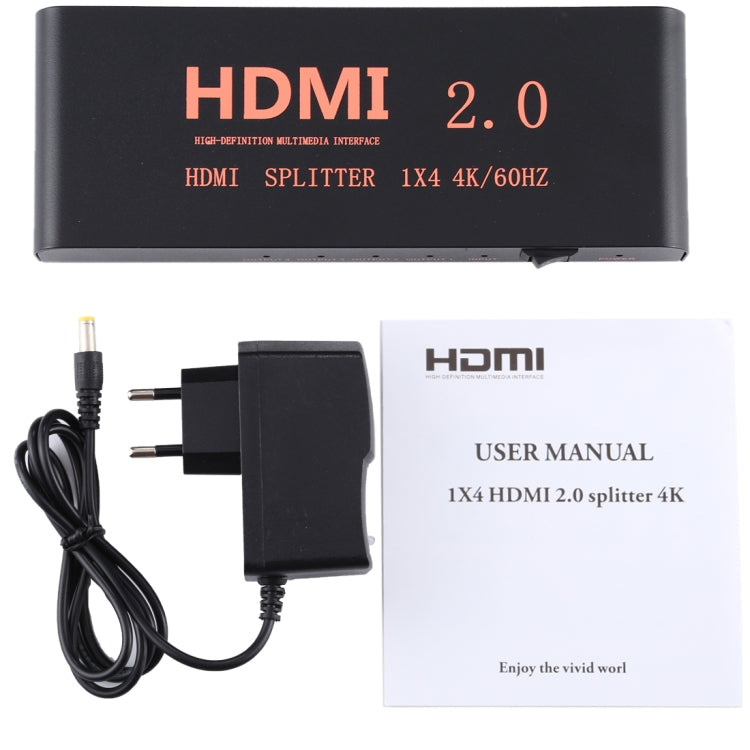 Разветвитель HDMI 2.0 4K/60 Гц CY-042 1X4, вилка ЕС