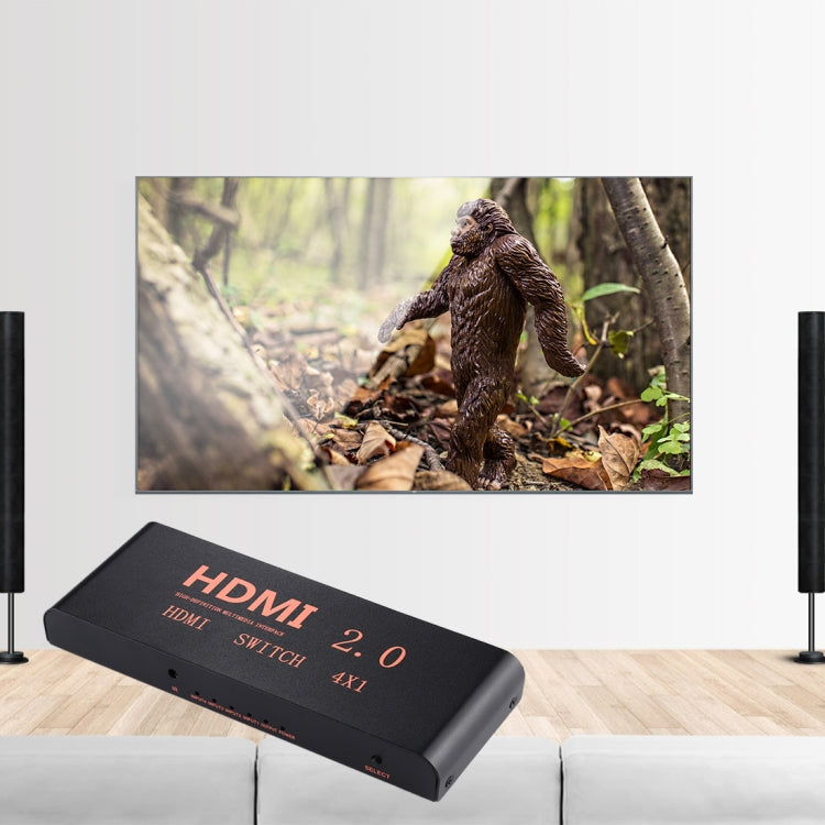 Коммутатор HDMI 2.0 4X1 4K/60 Гц с пультом ДУ, вилка ЕС