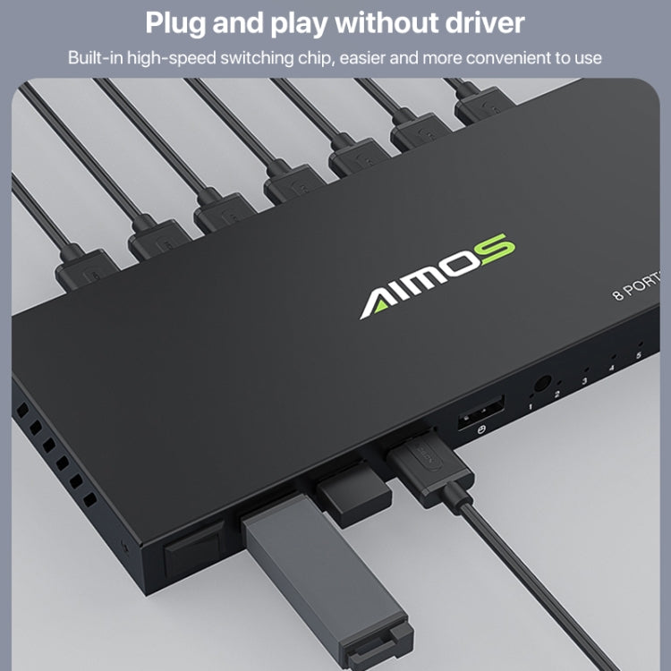 AIMOS AM-KM804 USB-переключатель на 8 входов и 4 выхода
