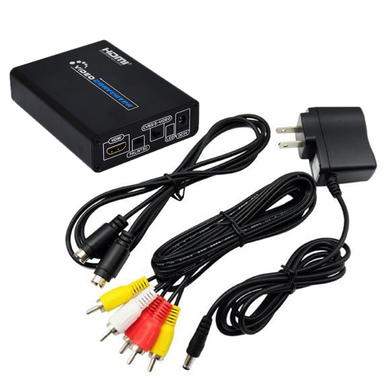 Преобразователь HDMI в композитный/AV S-Video, адаптер RCA CVBS/L/R Video Converter, вилка ЕС