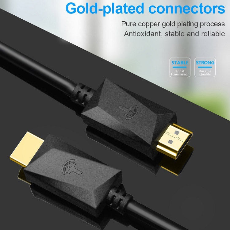 ROCKETEK HDMI01Y-2 HDMI 2.0 4K 30 Гц 3D HD позолоченный разъем HDMI-кабель для всех HDMI-устройств, длина: 2 м