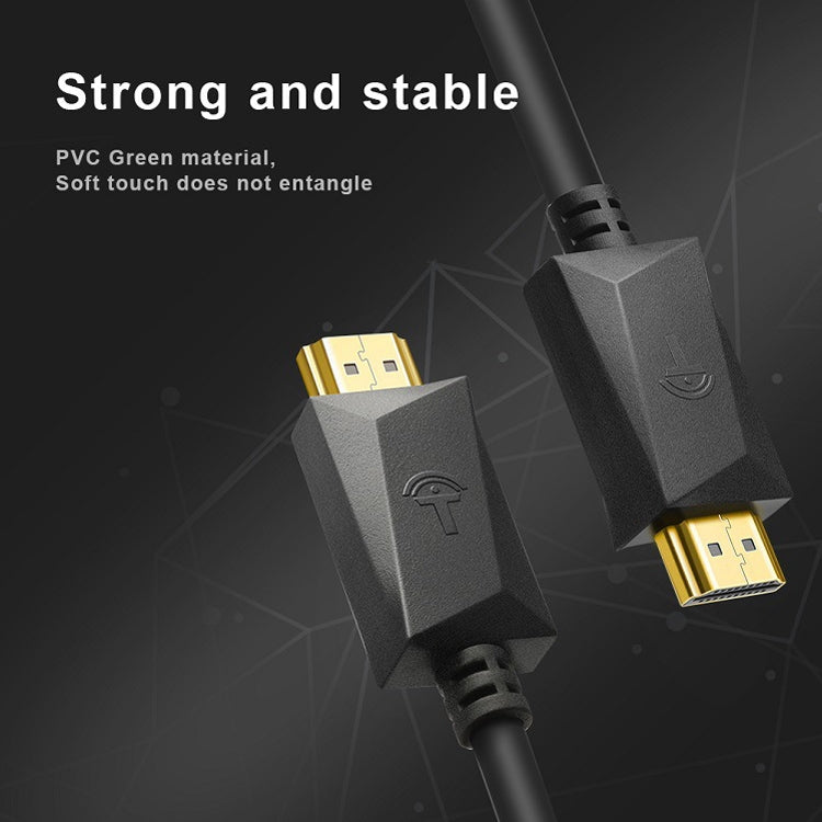 ROCKETEK HDMI01Y-2 HDMI 2.0 4K 30 Гц 3D HD позолоченный разъем HDMI-кабель для всех HDMI-устройств, длина: 2 м