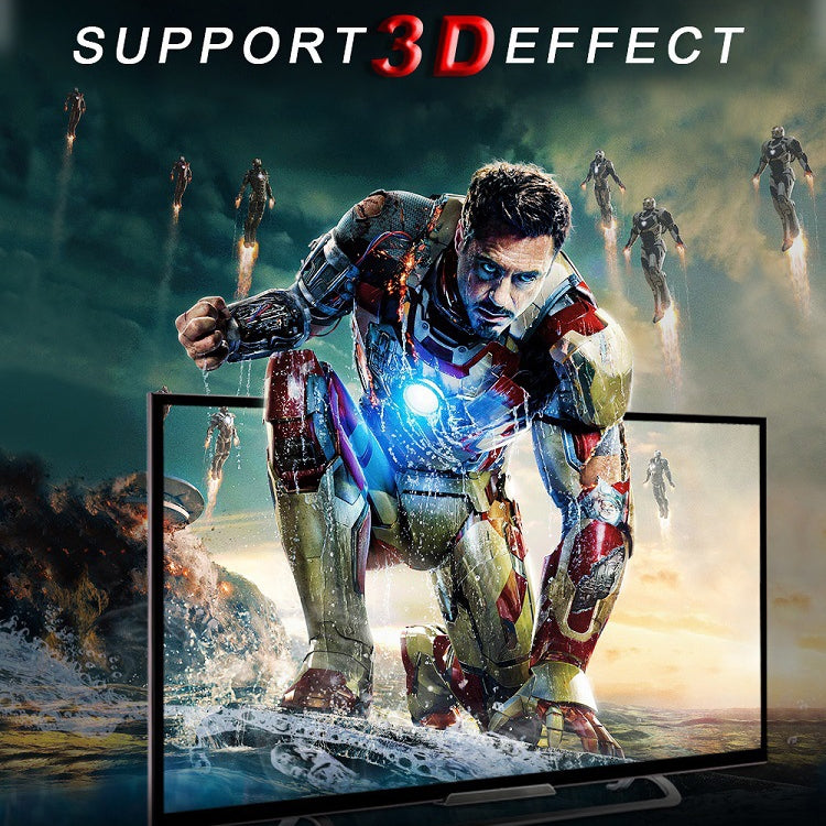 ROCKETEK HDMI01Y-2 HDMI 2.0 4K 30 Гц 3D HD позолоченный разъем HDMI-кабель для всех HDMI-устройств, длина: 2 м
