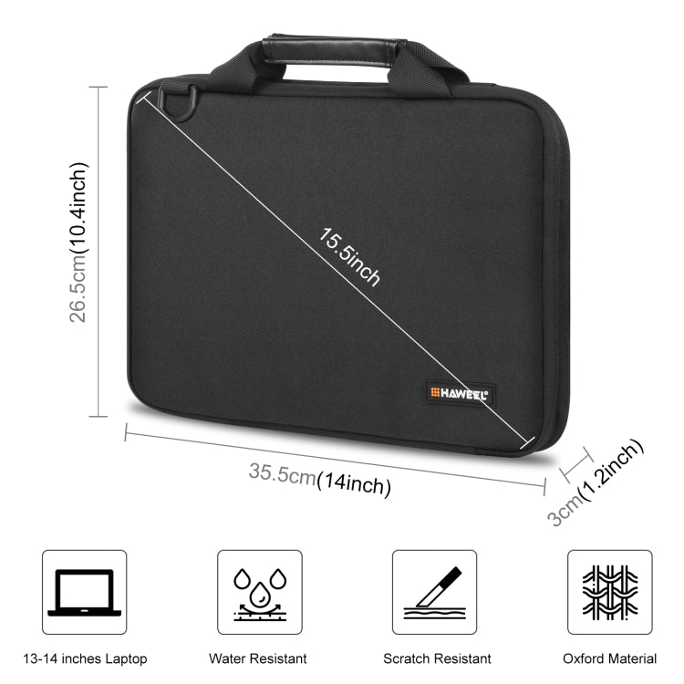 Сумка-портфель HAWEEL для ноутбука 13,0–14,0 дюймов через плечо для Macbook, Lenovo Thinkpad, ASUS, HP