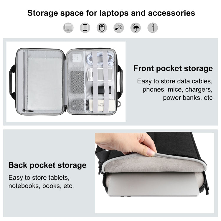 Сумка-портфель HAWEEL для ноутбука 13,0–14,0 дюймов через плечо для Macbook, Lenovo Thinkpad, ASUS, HP