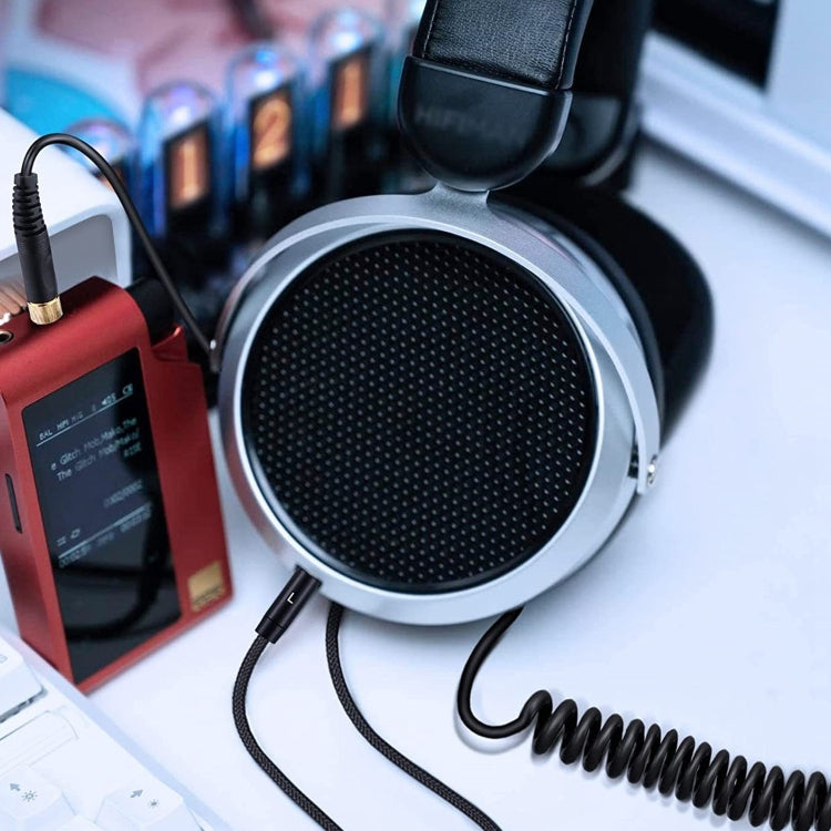 ZS0227 Двойной пружинный аудиокабель для наушников 3,5 мм для Denon AH-D7100 7200 D600 D9200 5200