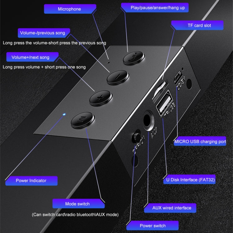 YINDIAO A36 Bluetooth 5.0 Smart Subwoofer, беспроводная компьютерная Bluetooth-колонка, стандартная версия Bluetooth