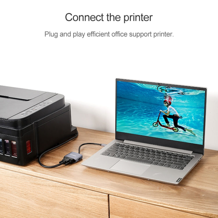 Оригинальный конвертер Lenovo C02 USB-C/Type-C в HDMI + VGA