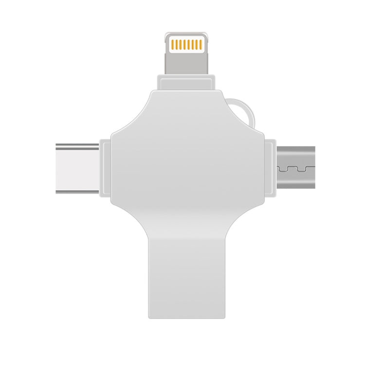 Cross 4 in 1 16GB 8 Pin + Micro USB + USB-C / Type-C + USB 3.0 Metal Flash Disk