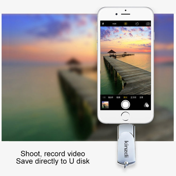 USB-флеш-накопитель Kinzdi 32 ГБ + 8-контактный интерфейс Metal Twister Flash U Disk