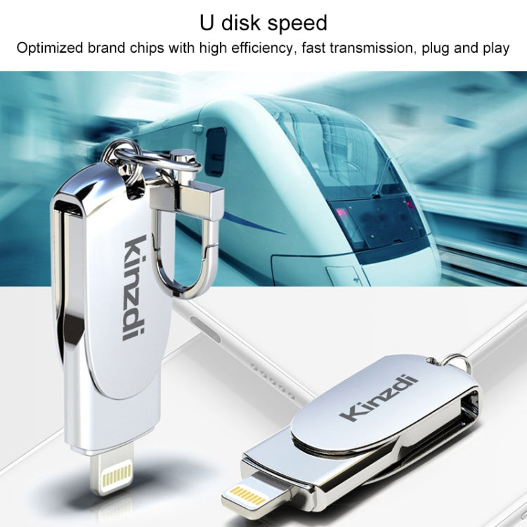 USB-флеш-накопитель Kinzdi 32 ГБ + 8-контактный интерфейс Metal Twister Flash U Disk
