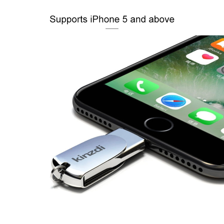 USB-флеш-накопитель Kinzdi 32 ГБ + 8-контактный интерфейс Metal Twister Flash U Disk