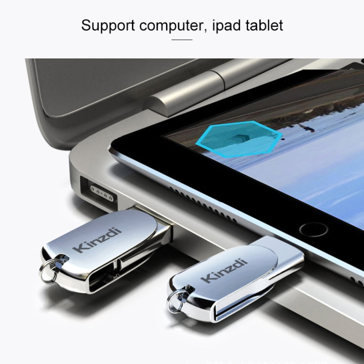 USB-флеш-накопитель Kinzdi 32 ГБ + 8-контактный интерфейс Metal Twister Flash U Disk